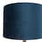 Blue Glass Transitional Table Lamp, 20" x 13" x 13"